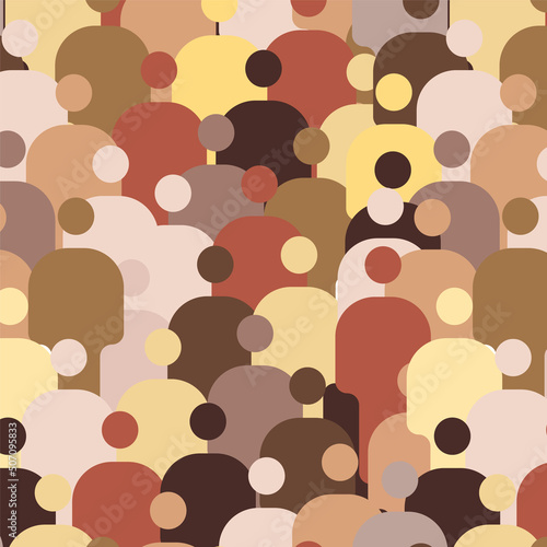 Diversity people seamless pattern