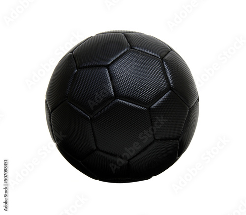 Black soccer ball isolated on white