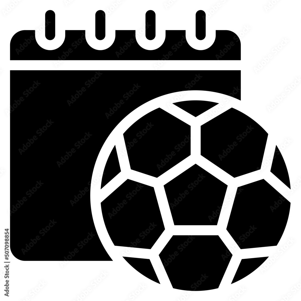 Fototapeta premium Football Game Date Icon