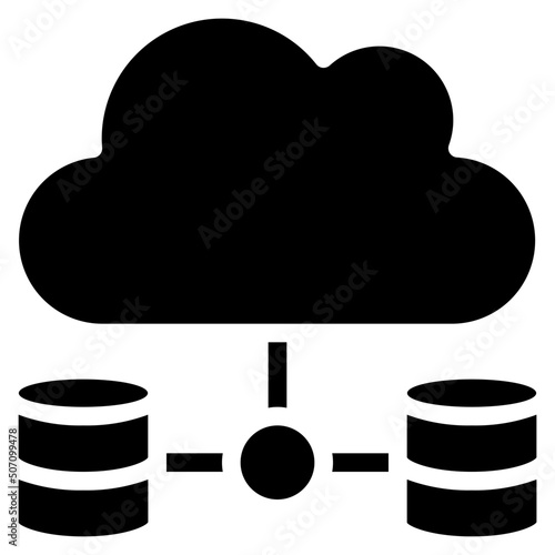 Cloud Data Network Icon