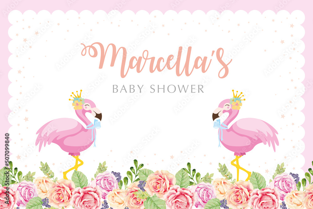 Flamingo baby shower backdrop Flamingo baby shower backdrop