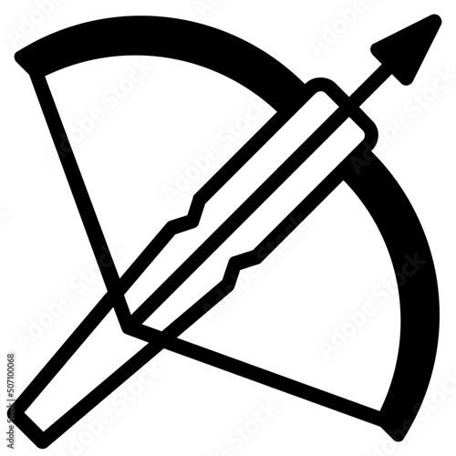 Crossbow glyph icon
