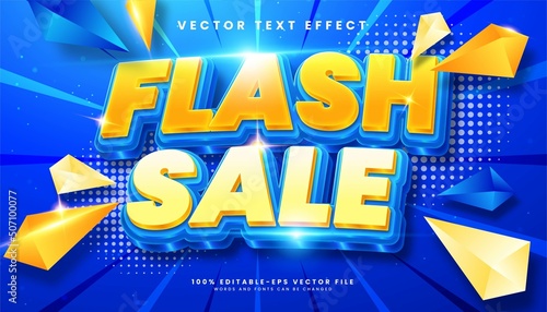 Flash sale 3d editable text effect, suitable for promotion product. photo