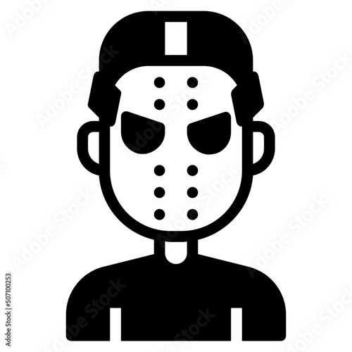 serial killer glyph icon