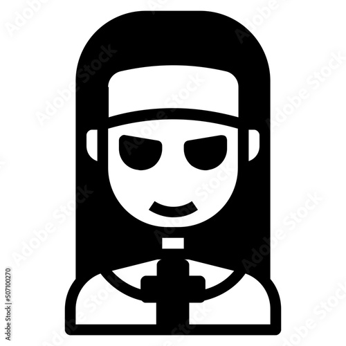 nun glyph icon
