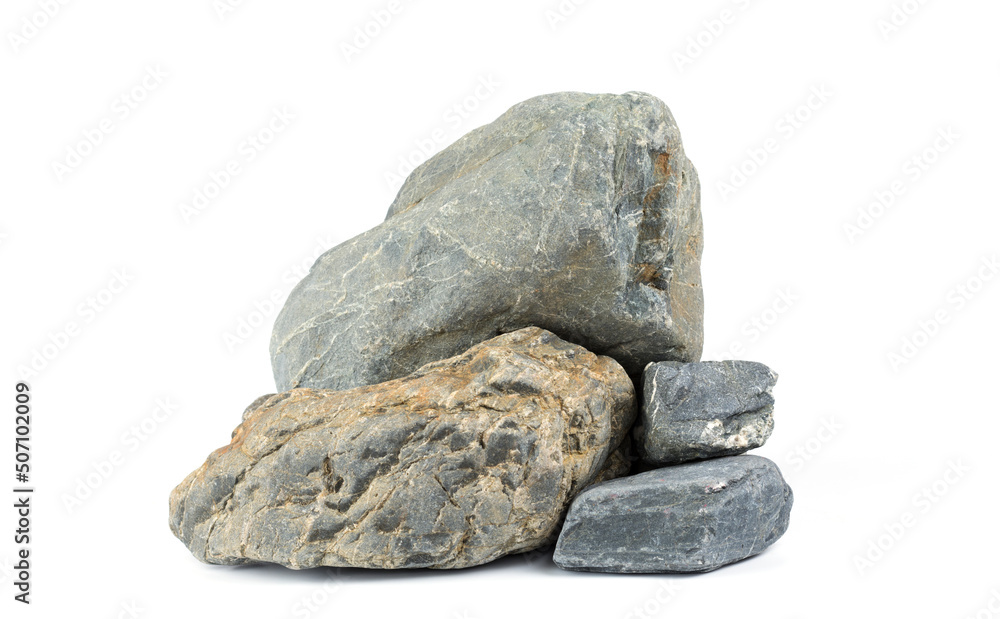 River rock or mountain rock isolated on a white background River rock or mountain rock isolated on a white background