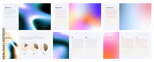 Liquid metal iridescent free form gradient colour pitch deck ppt keynote slides template bundle for tech start up fashion industry business proposal and presentation landing page graphic element