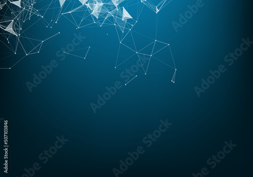 Abstract technology futuristic network. computer geometric digital connection structure. vector illustration