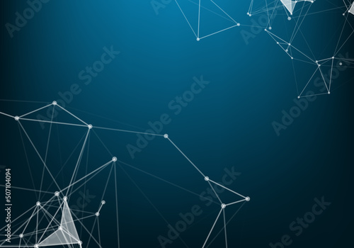 Molecular structure background and communication. Abstract background with molecule DNA and neural network. Artificial intelligence. Science and technology concept with connected lines and dots © ImagineWorld