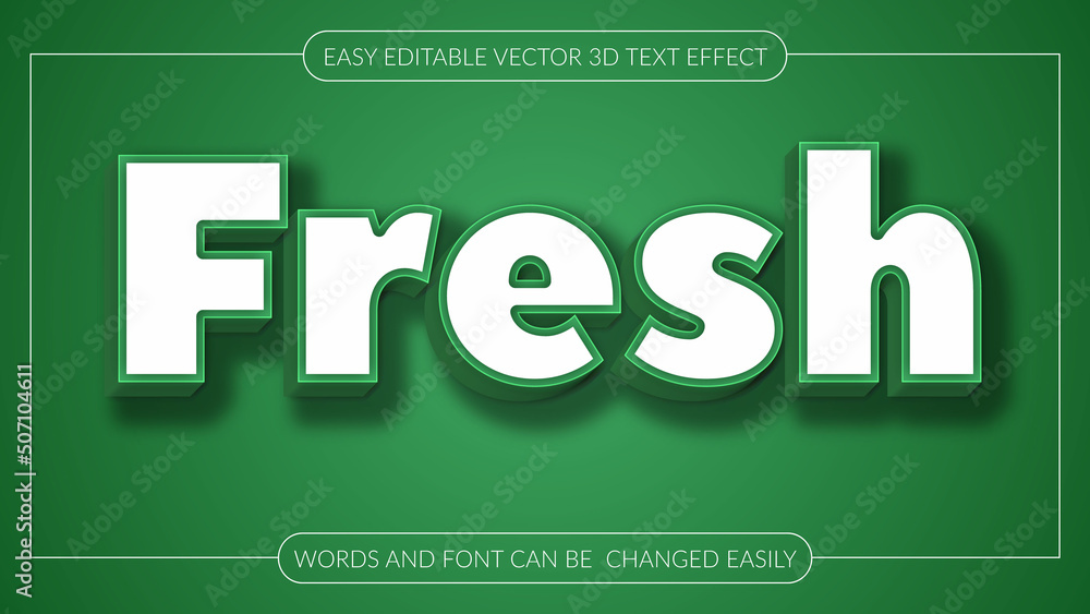 Fototapeta premium 3d editable text effect design with 3d text style design