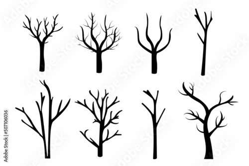 Set of Trees. Vector Illustration.