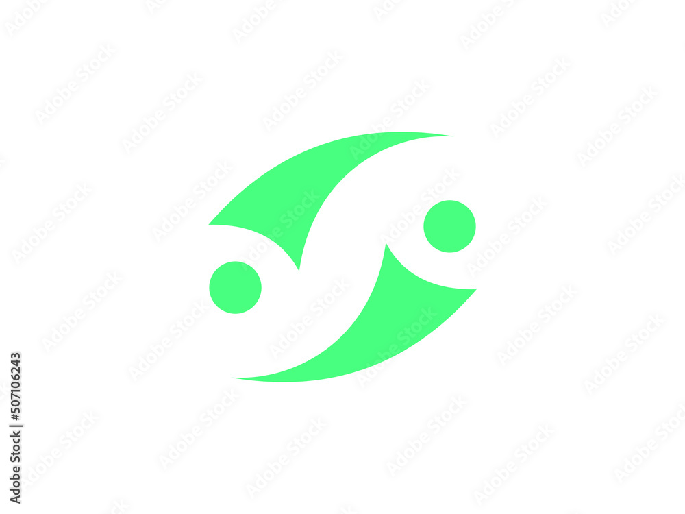 People logo vector image with a simple concept. People logo vector image with a simple concept.