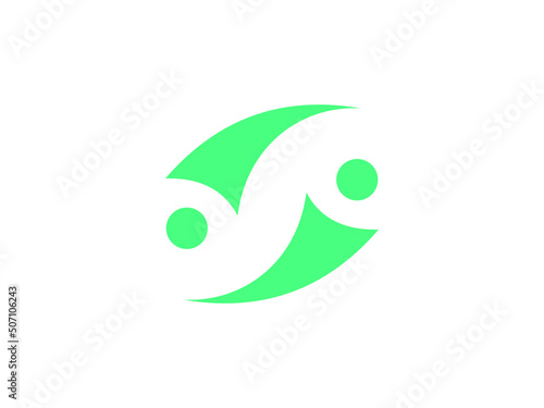 People logo vector image with a simple concept.