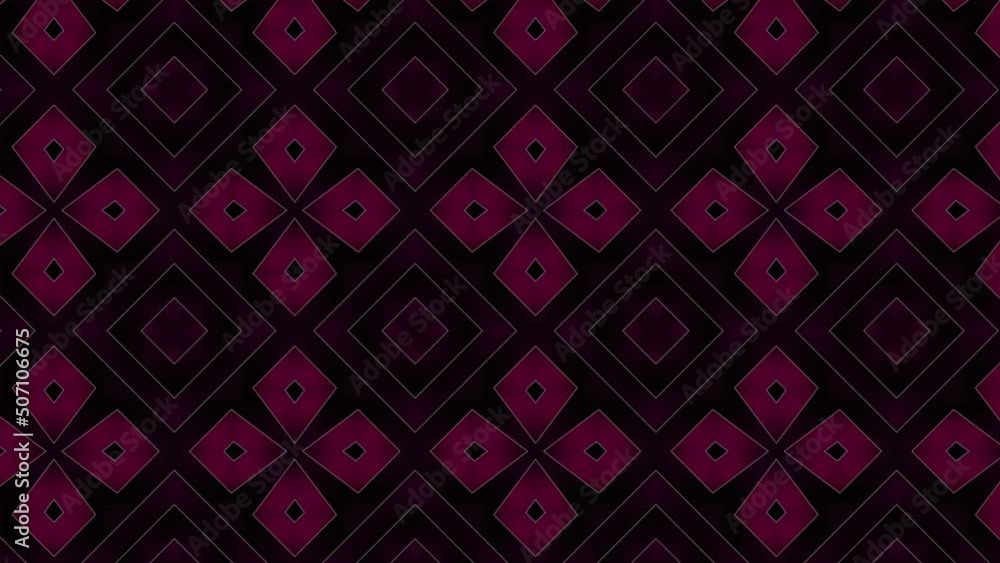 Purple and black seamless tile pattern animation motion graphics scrolling right dark pink flowers on black background
Purple and black seamless tile pattern animation motion graphics scrolling right dark pink flowers on black background
