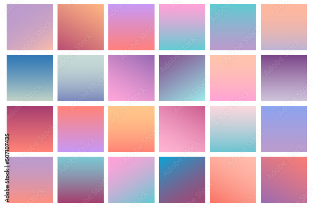 vibrant gradient backgrounds  set