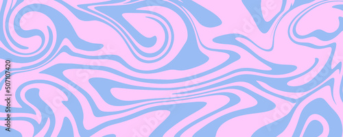 Hand drawn colorful retro style groovy psychedelic background