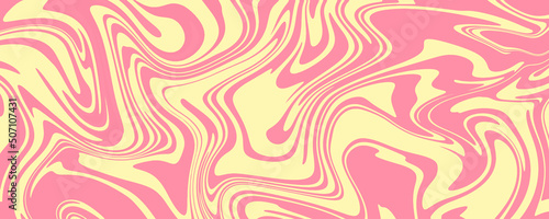 Hand drawn colorful retro style groovy psychedelic background