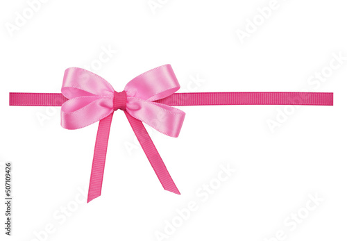 Pink satin ribbons with bow...