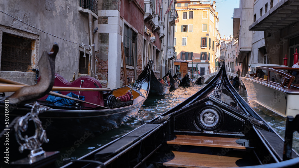 gondolas on Venice canals
