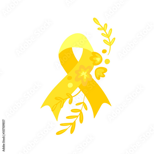 Setembro Amarelo - Yellow Sempteber in Portuguese, Brazillian, suicide prevention month. Ribbon support and awareness symbol