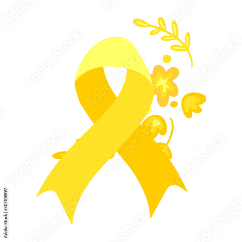 Setembro Amarelo - Yellow Sempteber in Portuguese, Brazillian, suicide prevention month. Ribbon support and awareness symbol