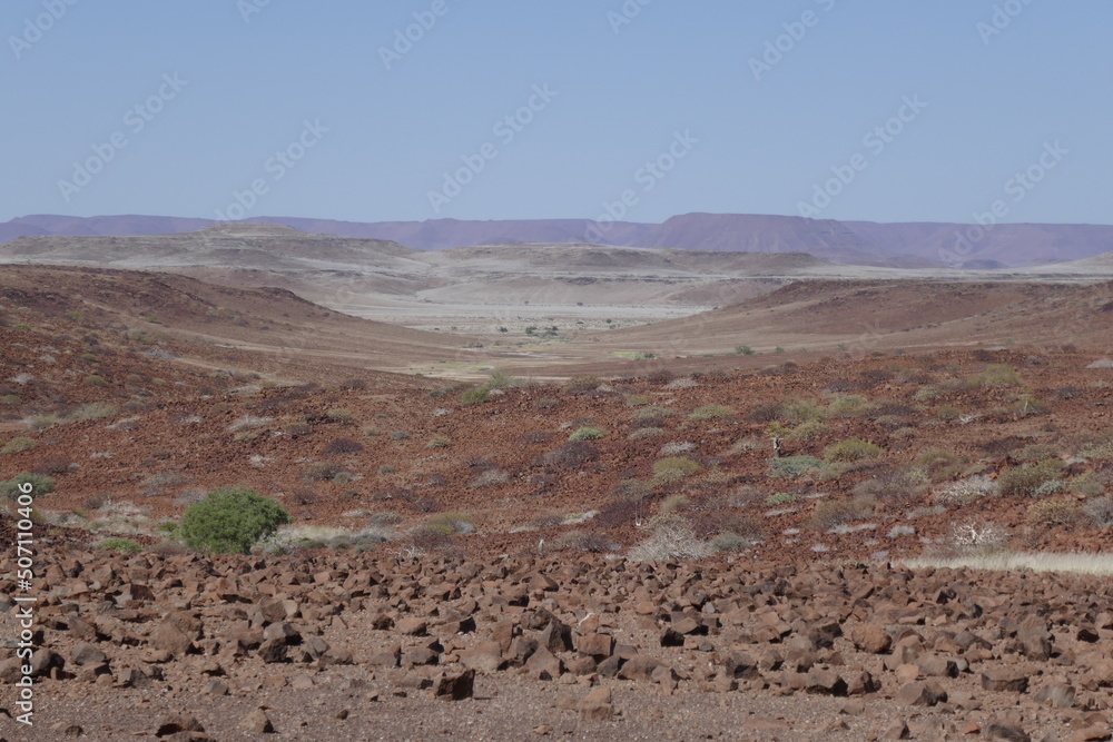 Arid desert landscape in Namibia