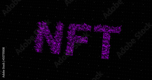 Image of nft over black background
