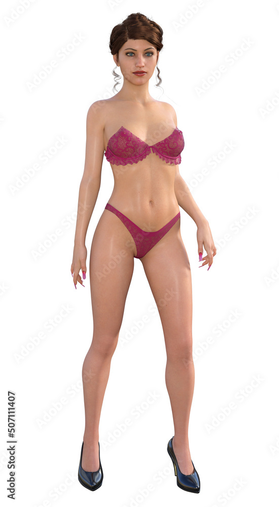 Fototapeta premium attractive woman in bikini