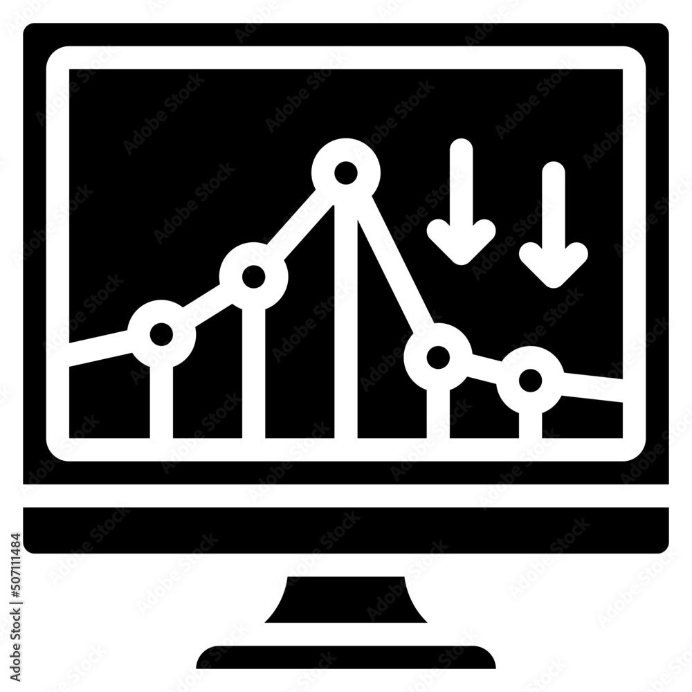 Stock Market Crash Icon Stock Market Crash Icon
