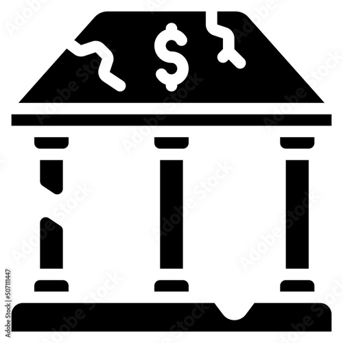 Broken Bank Icon