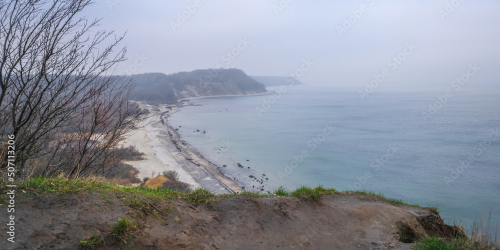 Fototapeta premium steep seashore, view from above