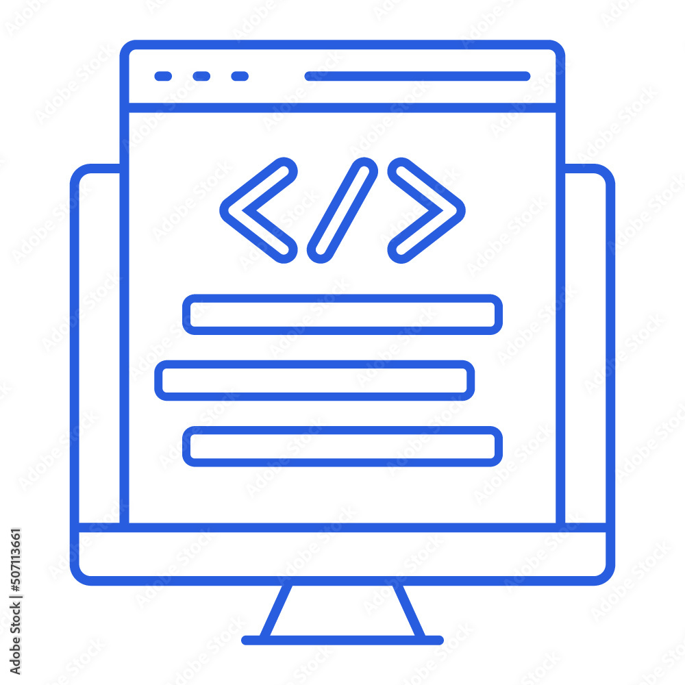 Coding, script, web programming icon Coding, script, web programming icon