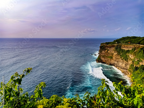 Tela View of ocean and the cliffs from Uluwatu Temple in Bali