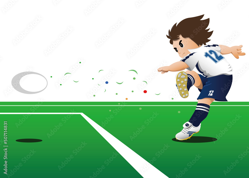 Fototapeta premium サッカー シュート