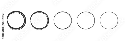 Canvastavla Hand drawn circles set