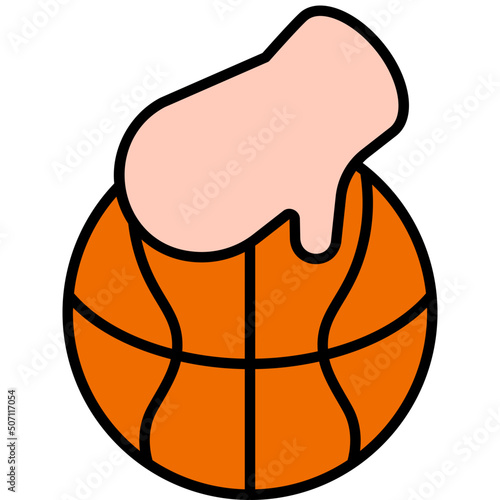 dribble outline color icon