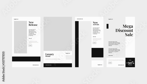 Elevate Your Fashion Game: Get Noticed with Our Modern Luxury Roll Up Standee Banner and Social Media Templates