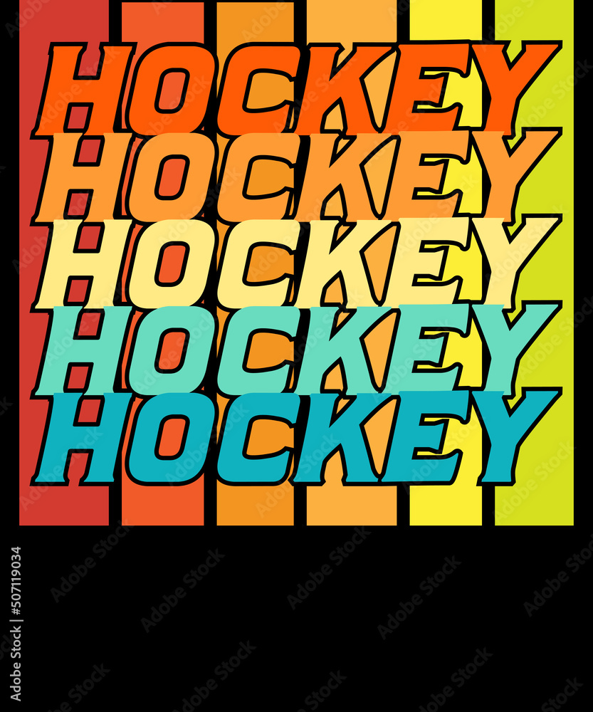 Fototapeta premium Awesome Hockey players and lovers T-shirt