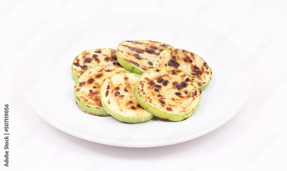 Fried zucchini on a plate Fried zucchini on a plate