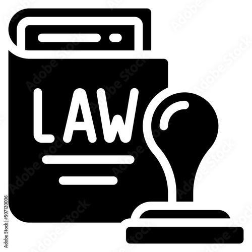 Stamp Law Book Icon