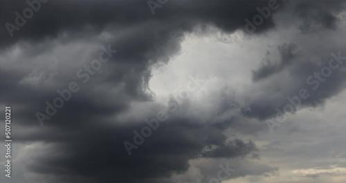 Beautiful cloudscape above the on the beautiful bright sky thunderstorm cloud landscapes wind turbine silhouette cloud background photo