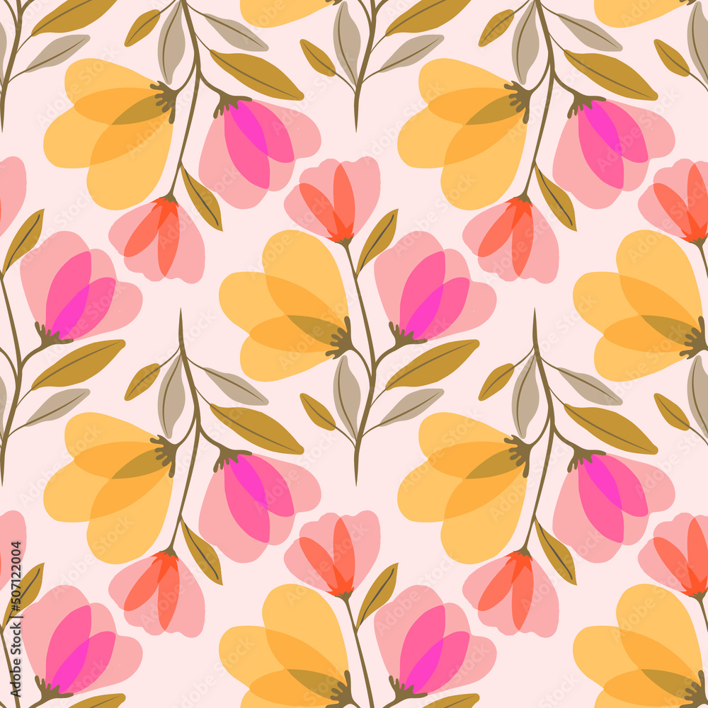 Vector boho bouquet seamless pattern background. Perfect for fabric, scrapbooking, wallpaper projects Vector boho bouquet seamless pattern background. Perfect for fabric, scrapbooking, wallpaper projects