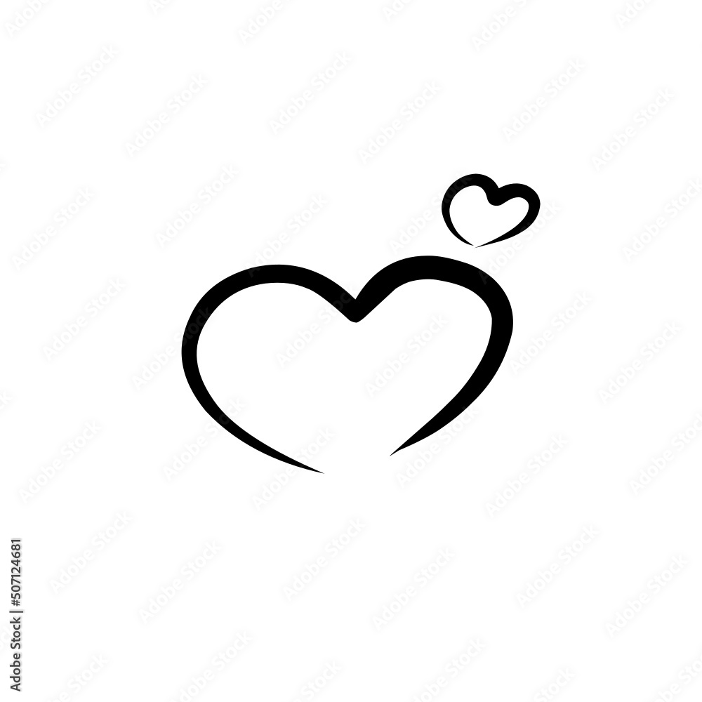Love heart In the sign of infinity. Love heart In the sign of infinity.
