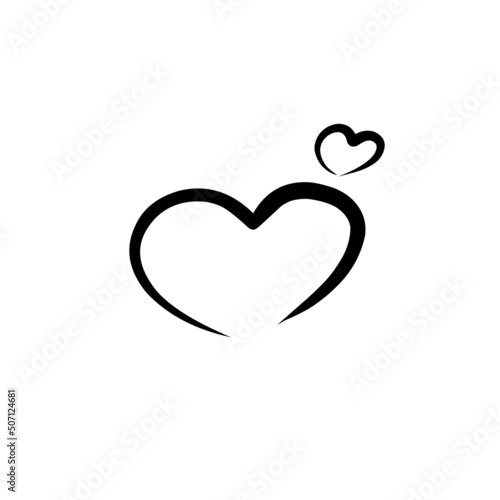 Love heart In the sign of infinity.