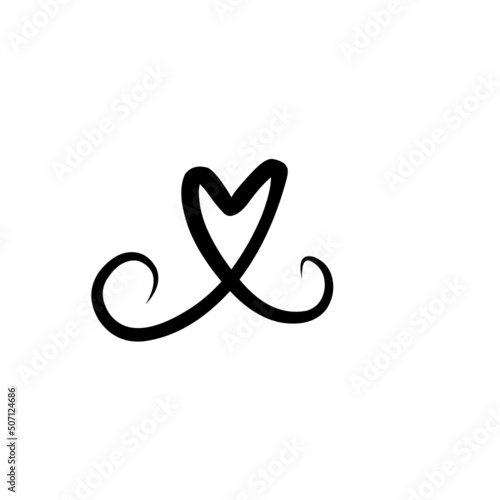 Love heart In the sign of infinity.
