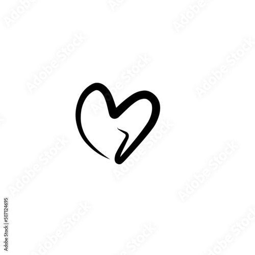 Love heart In the sign of infinity.