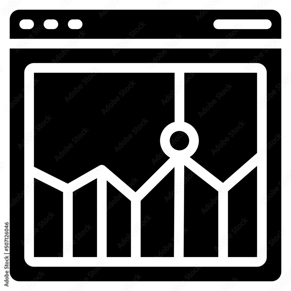 Website Stock Market Icon Website Stock Market Icon
