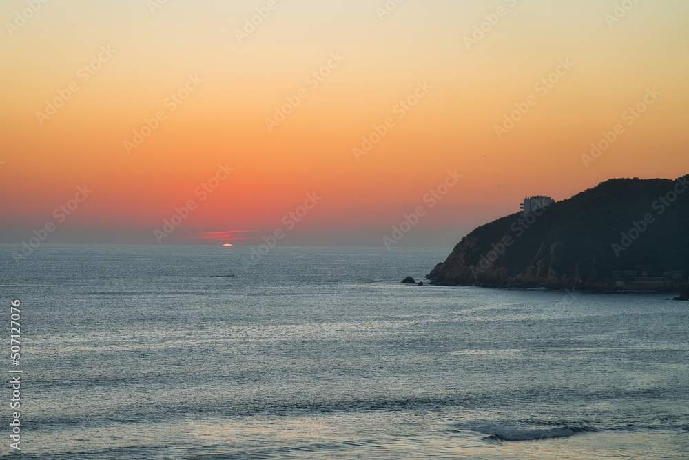 atardecer en el mar