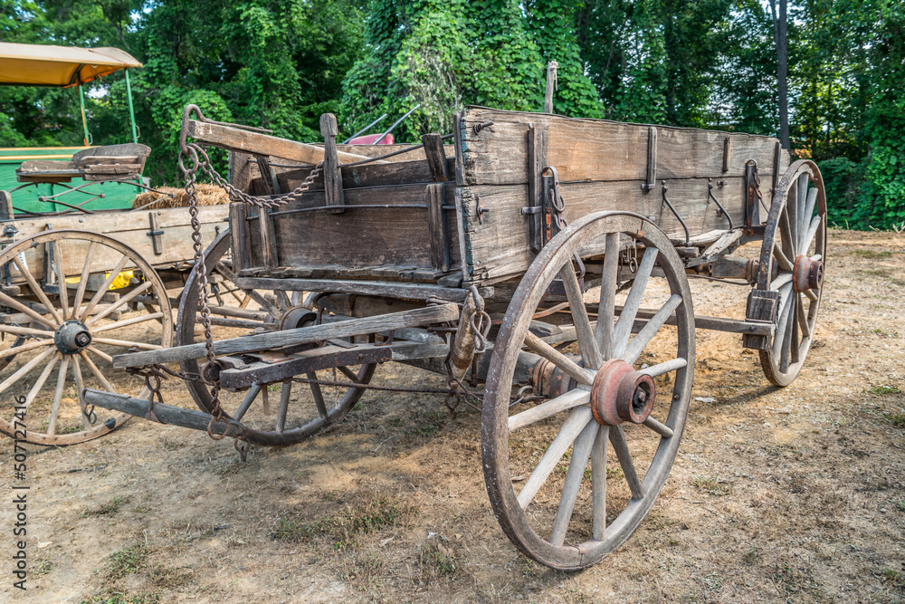 Pioneer wooden wagon