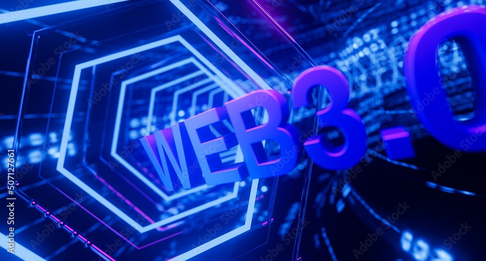 WEB3 next generation world wide web blockchain technology with decentralized information, distributed social network	
 - obrazy, fototapety, plakaty 